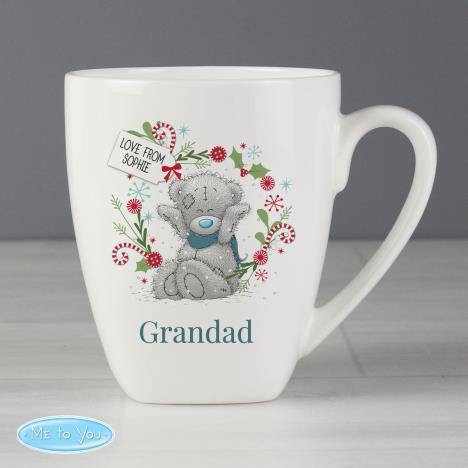 Personalised Me to You Blue Scarf Christmas Latte Mug Extra Image 1